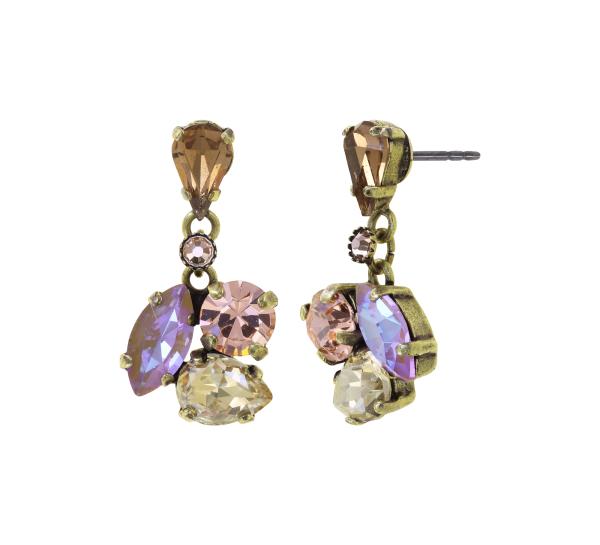 beige/violet - Ballroom - Konplott earrings